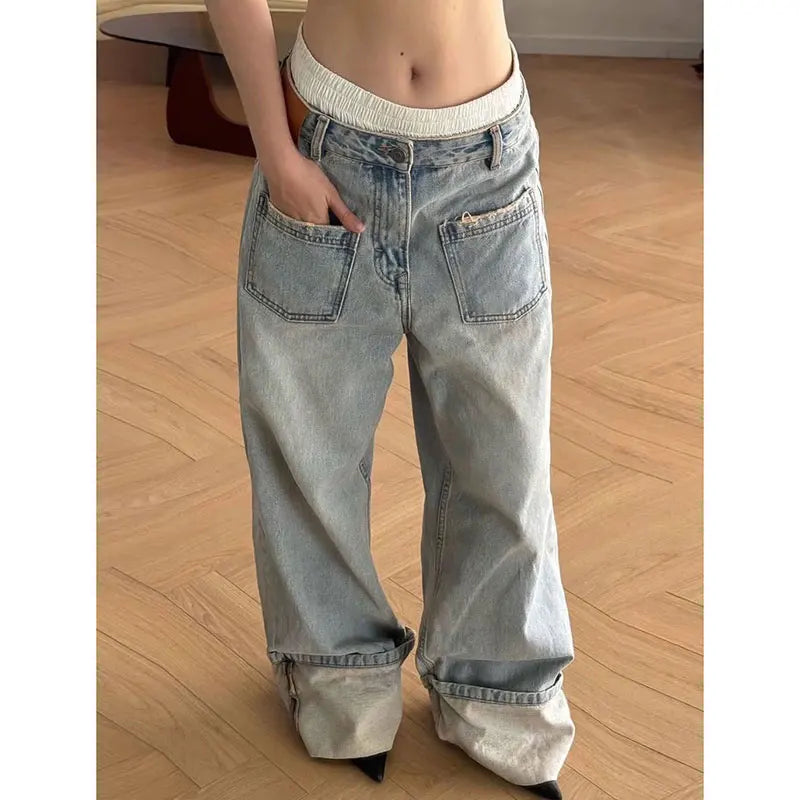 Vintage Oversize Light Blue Mom Jeans