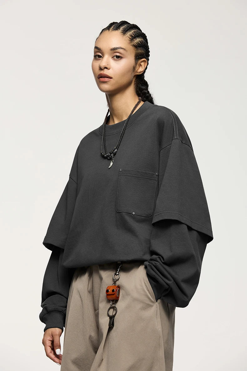 Minimalist Oversized Long Sleeve T-Shirt