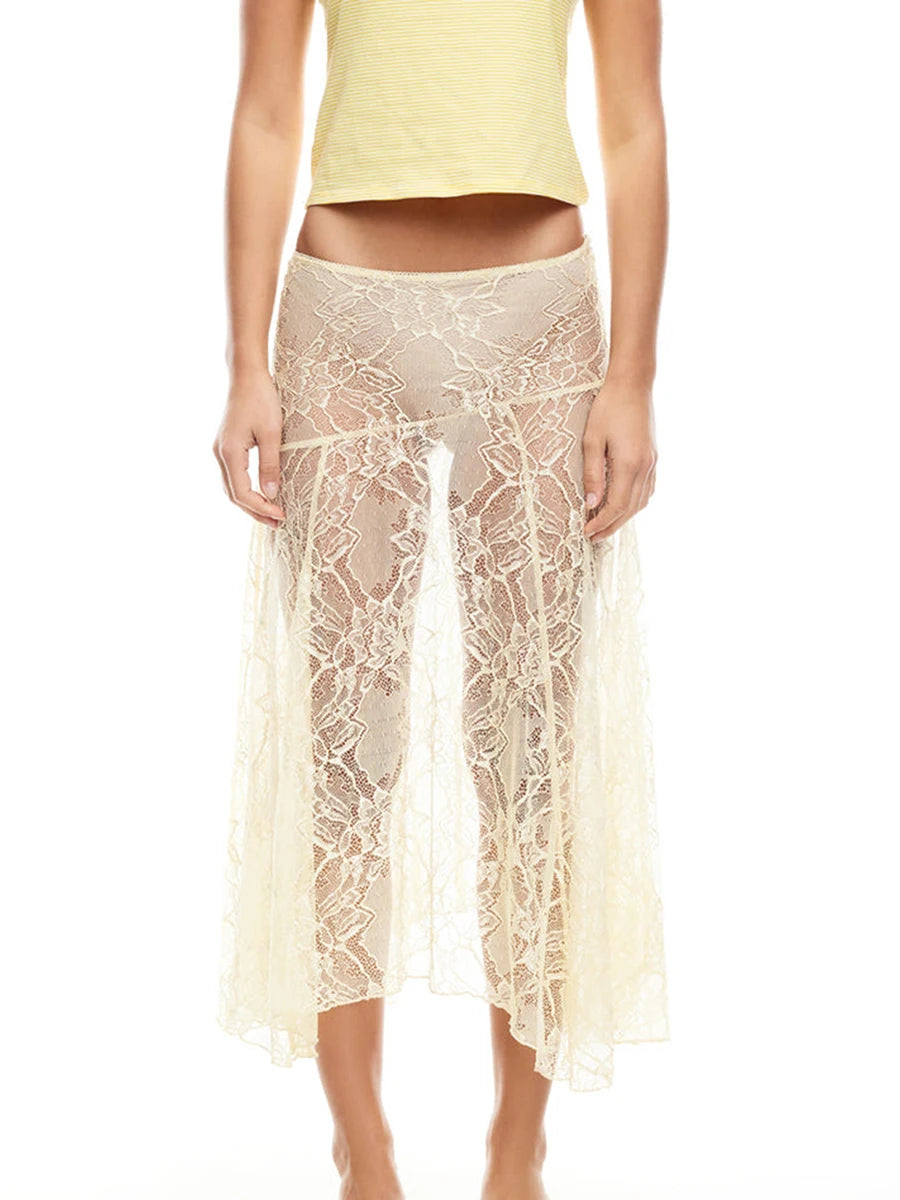 Elegant Lace Long Skirts