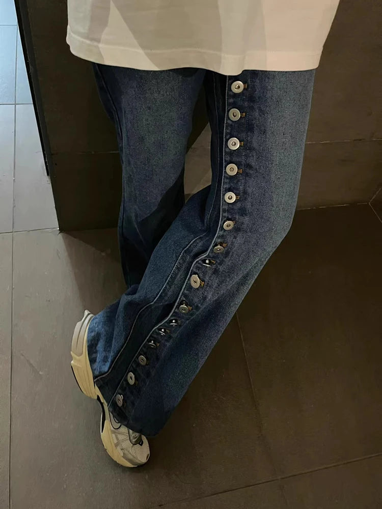 Retro High Waisted Wide Leg Jeans