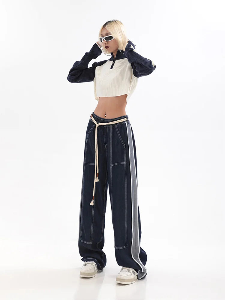 High Waist Wide Denim Jeans