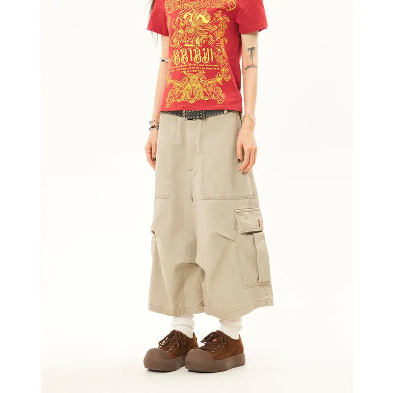 American Retro Multi-Pocket Denim Jorts