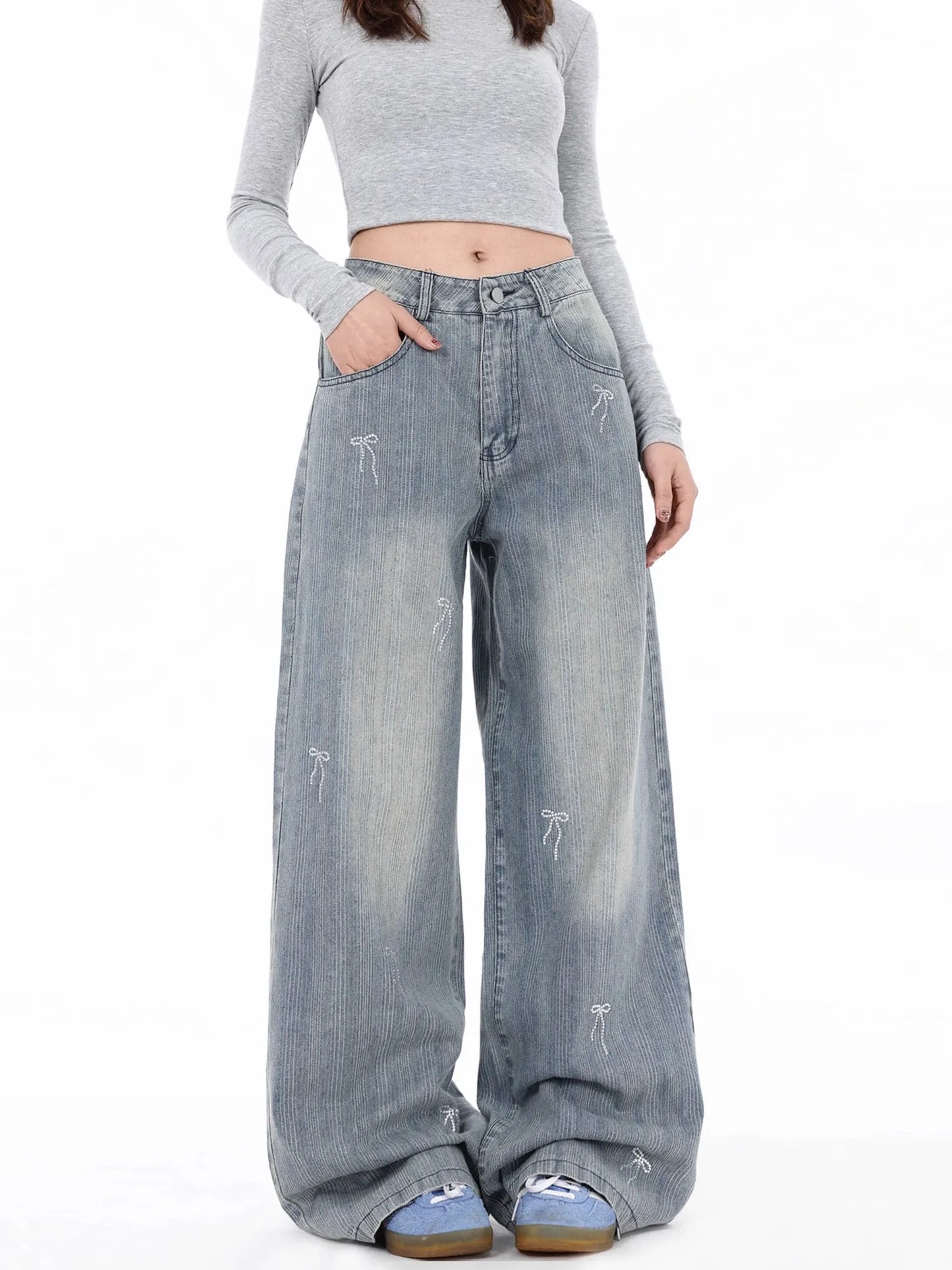 Retro Wide High Waisted Jeans