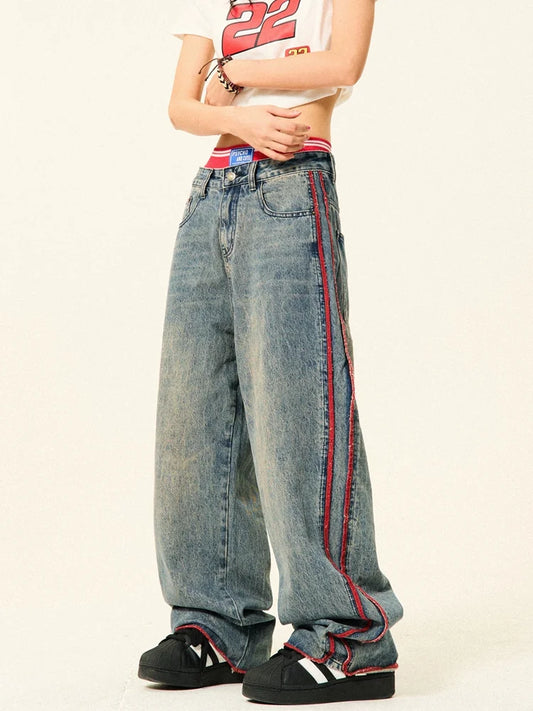 High Waist Baggy Retro Denim Jeans