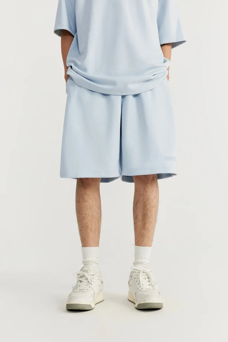 Embossed Oversized Summer Tracksuit Set T-Shirt