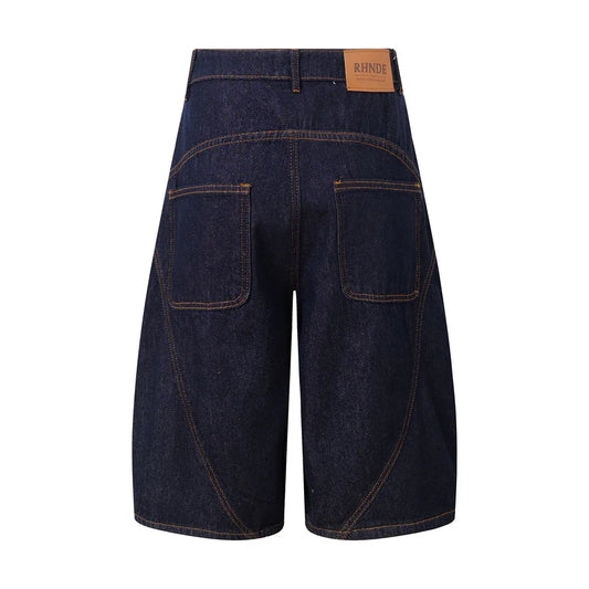 Retro Wide Leg Denim Shorts