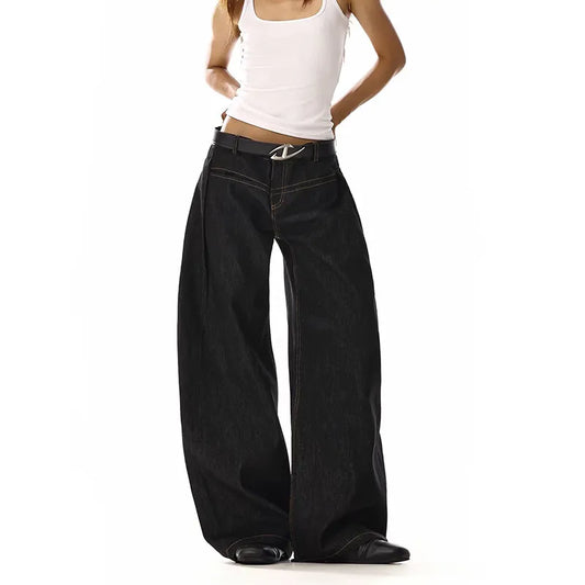 Star Black High Waist Hip Jeans