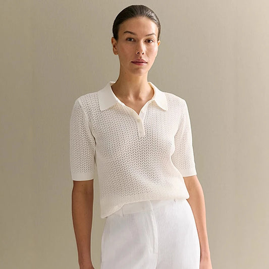 Modern Loose Knit Short Sleeve T-Shirt