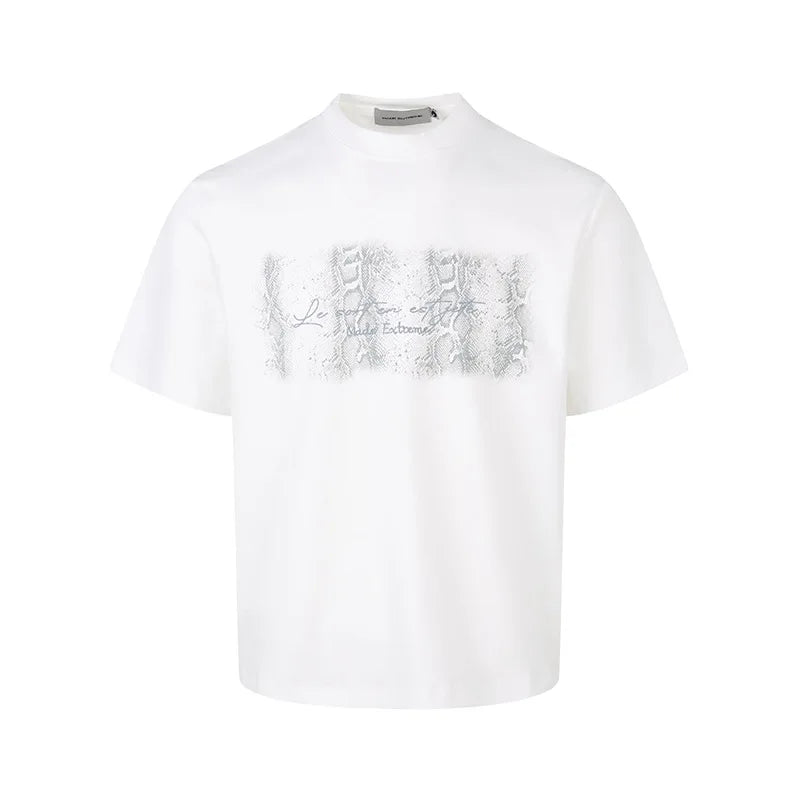Extreme Cool Snake Print Letter T-Shirt