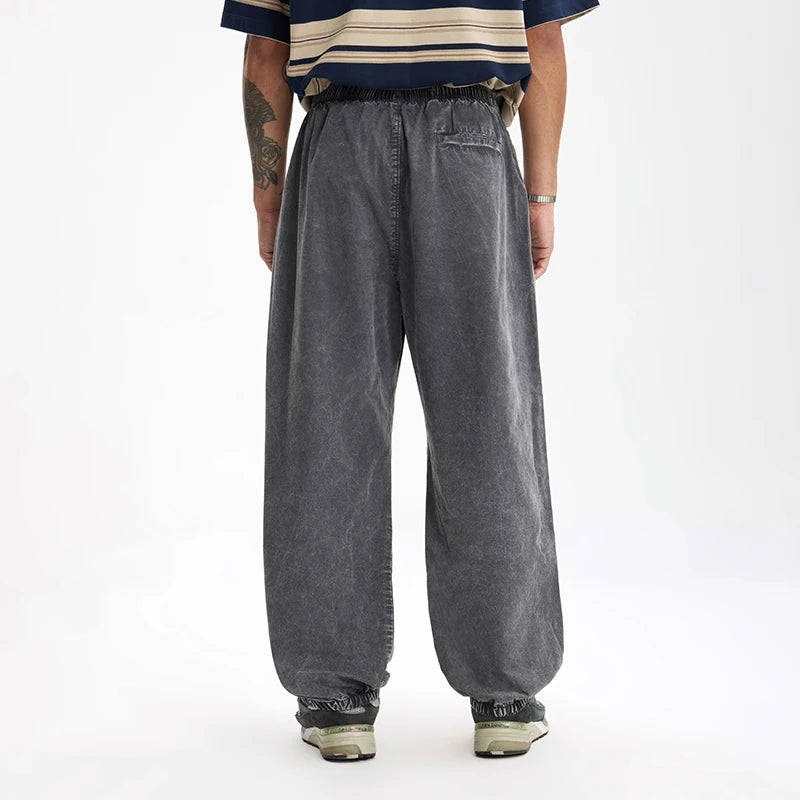 Washed Cargo Joggers Tapered Utility Pants