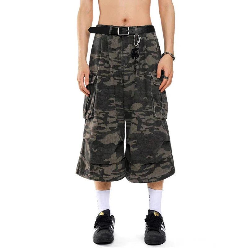 Vintage Camouflage Cargo Jeans Denim