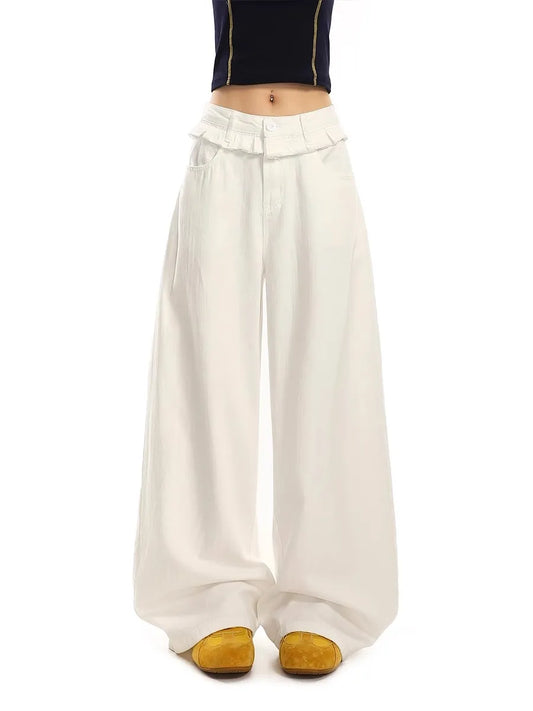 Vintage Baggy High Waist Lace Jeans