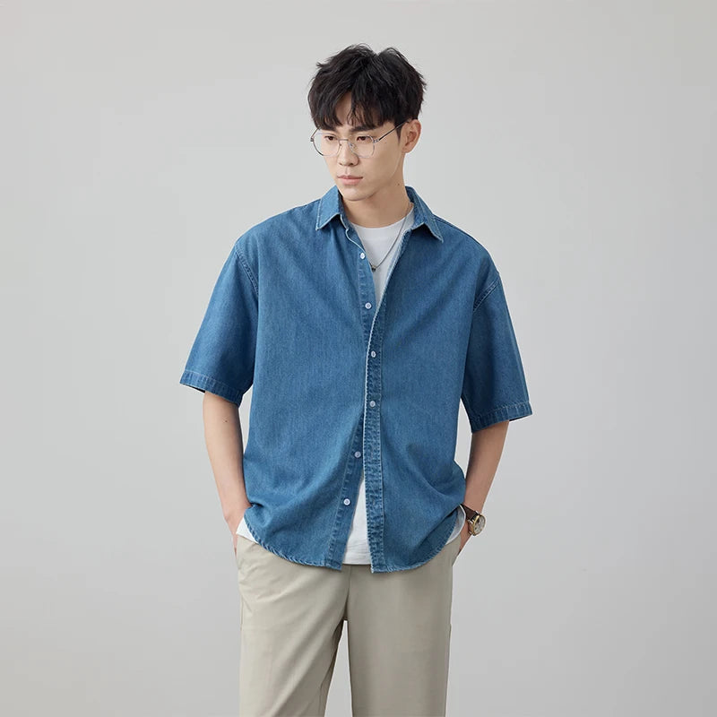 Loose Casual Plus Size Denim Shirt