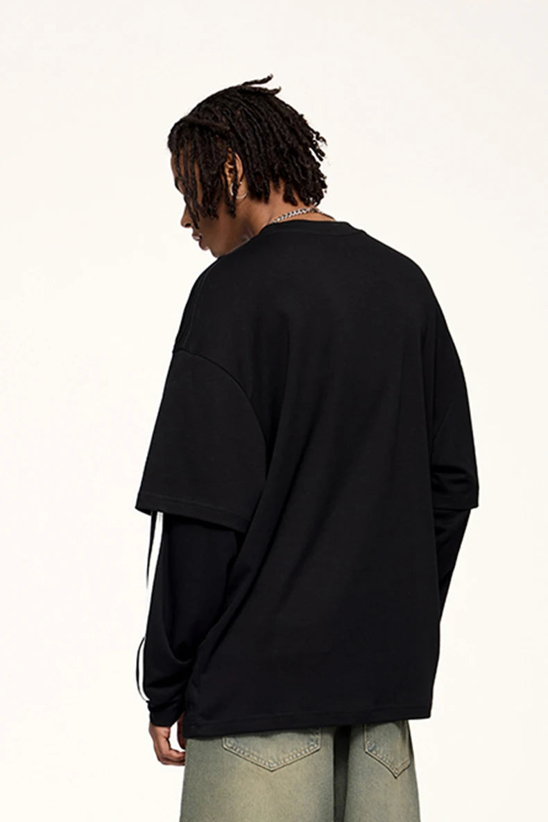 Vintage Retro Layered Long Sleeve T-Shirt