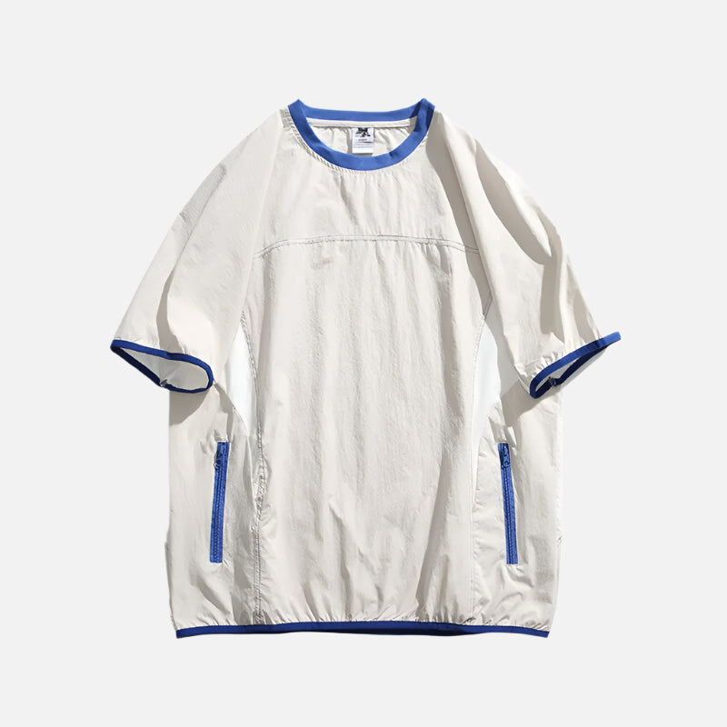 Quick Dry City Boy Techwear Zipper T-Shirt