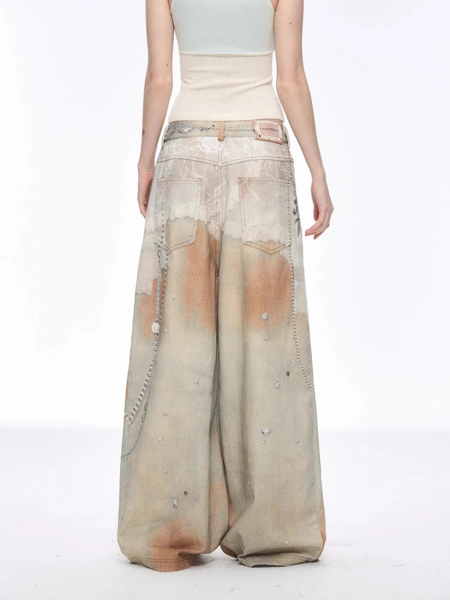 Floral Vintage Wide Leg Jeans