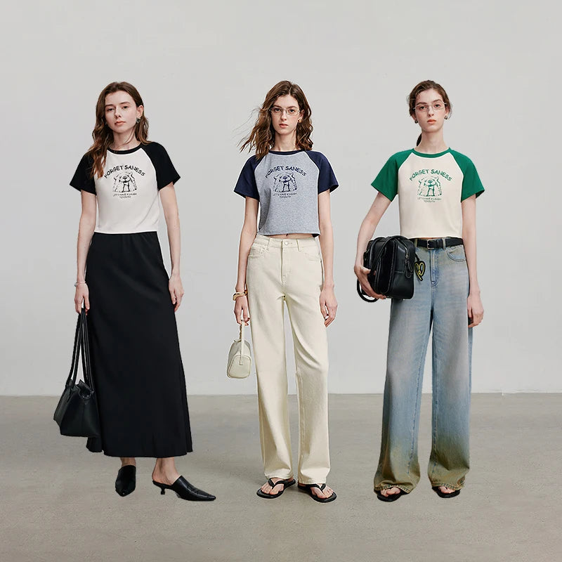 Stylish Short-Sleeved Summer Women's T-Shirt