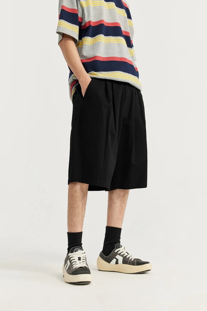 Pleated Inflation Trendy Casual Suit Shorts