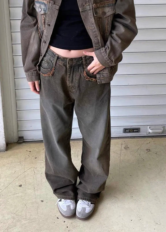Light Wash High Waist Wide Jeans