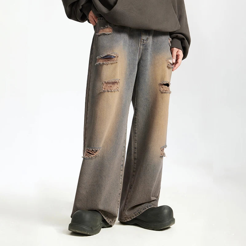 Vintage Distressed Grunge Revival Baggy Jeans