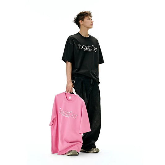 Heavyweight Beaded Letter Graphic T-Shirt