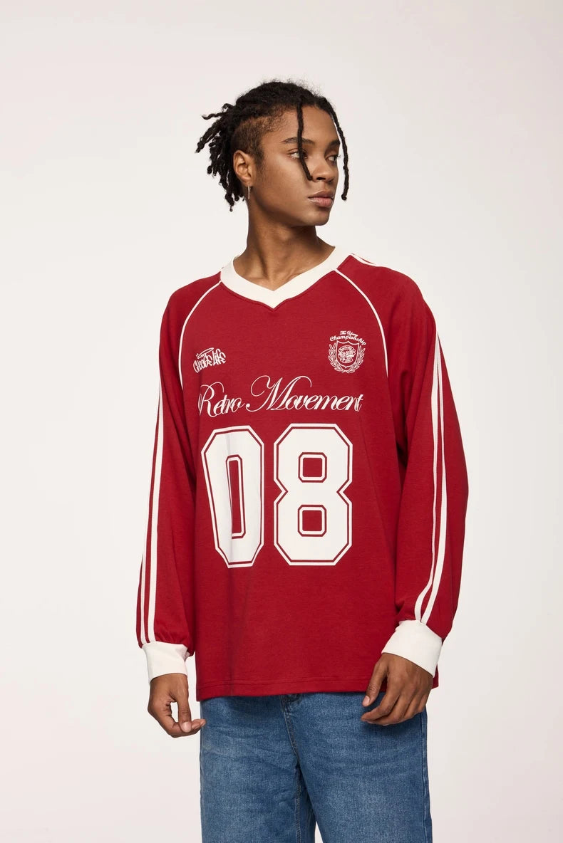 Graphic Football Jersey Loose Fit Shirt