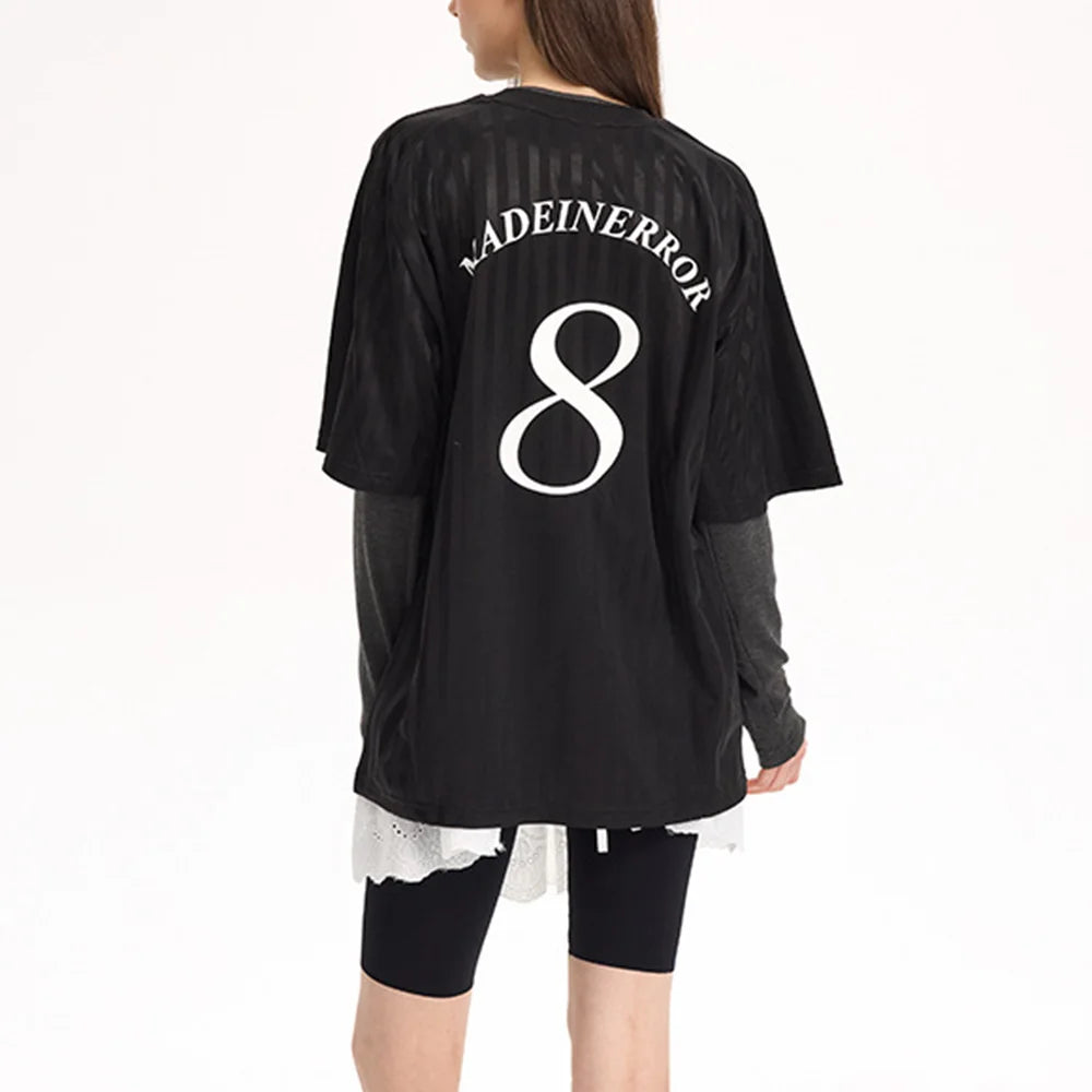 Breathable Striped Short-Sleeve Casual T-Shirt
