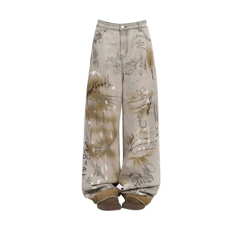 Vintage Aesthetic Oversize Baggy Cowboy Jeans