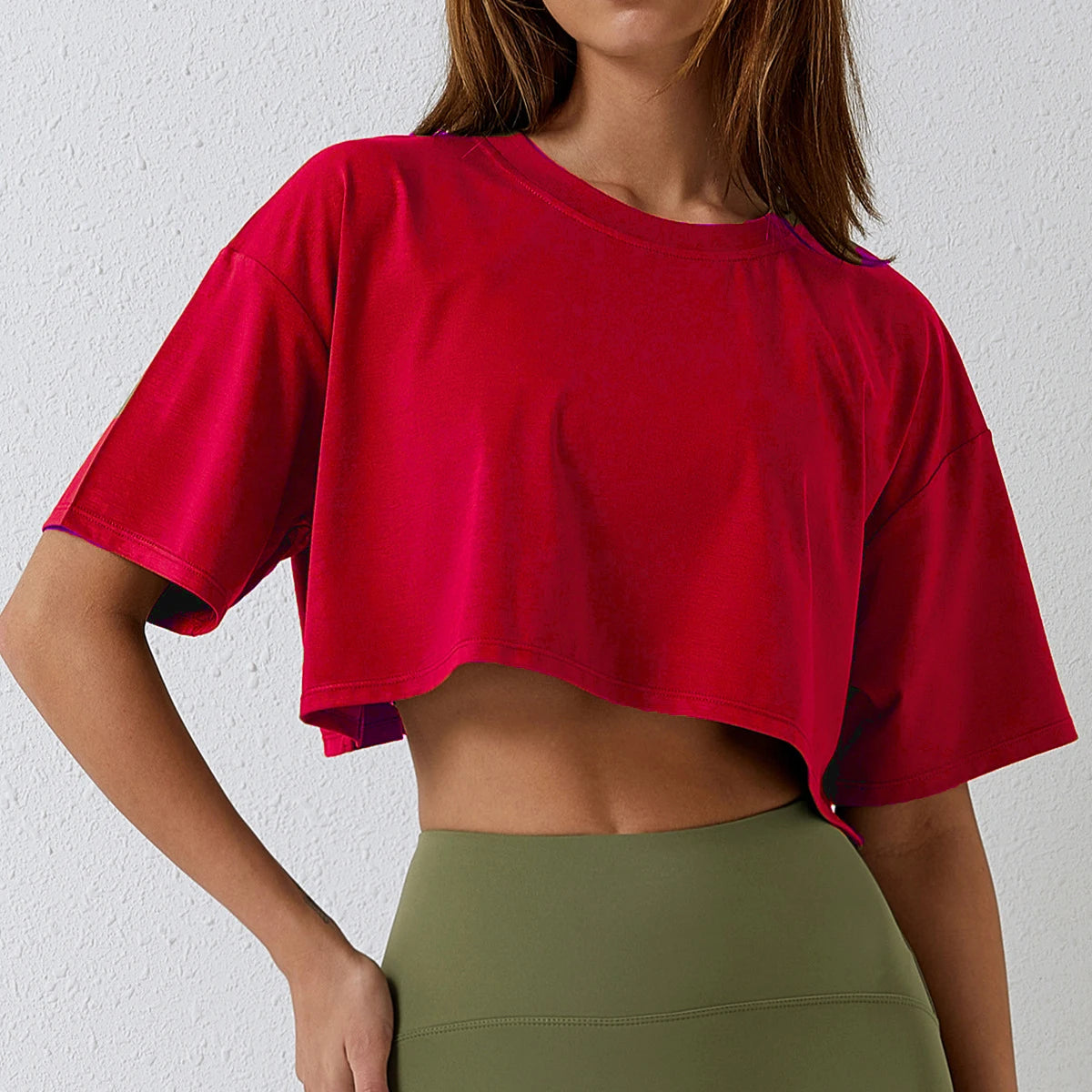 Breathable Short-Sleeve Dance Fitness T-Shirt