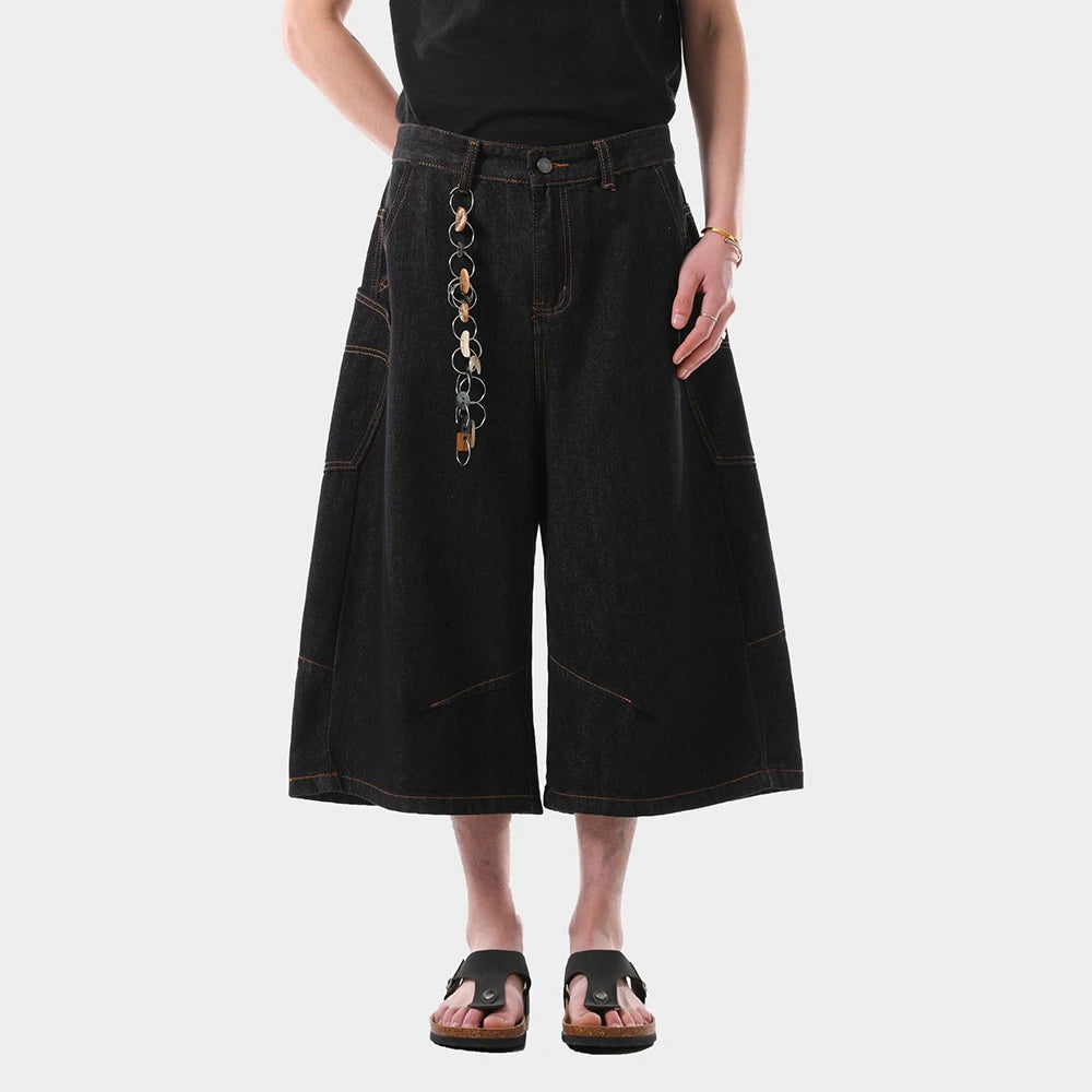 American Retro Loose Fit Cropped Jorts