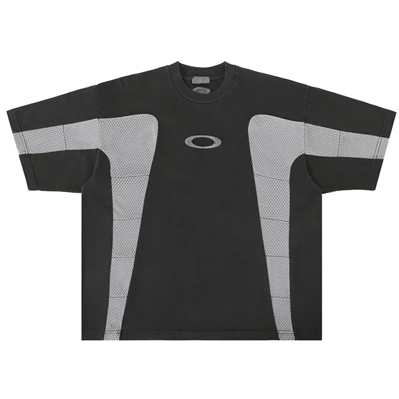 Color Block Oversized Hip Hop T-Shirt