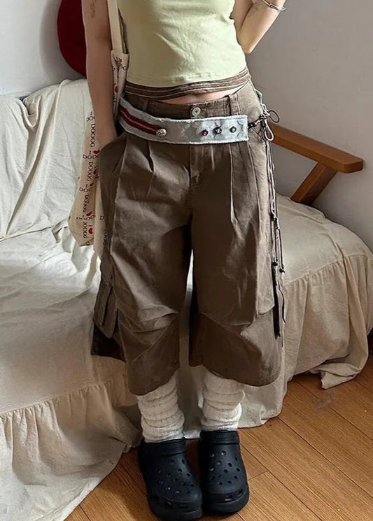 Vintage Coffee Color Baggy Y2K Jorts