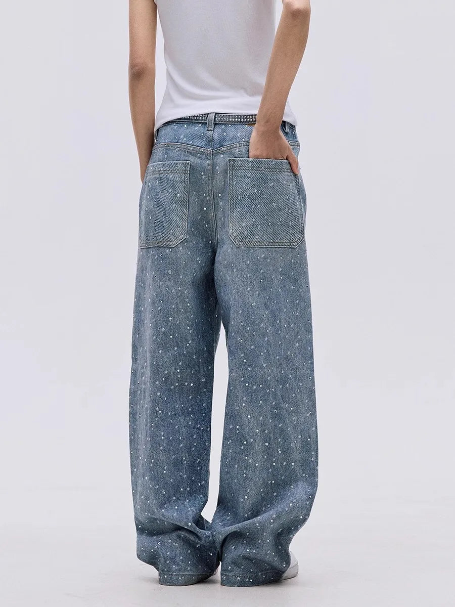 Shining Rhinestones Luxury High Waist Jeans