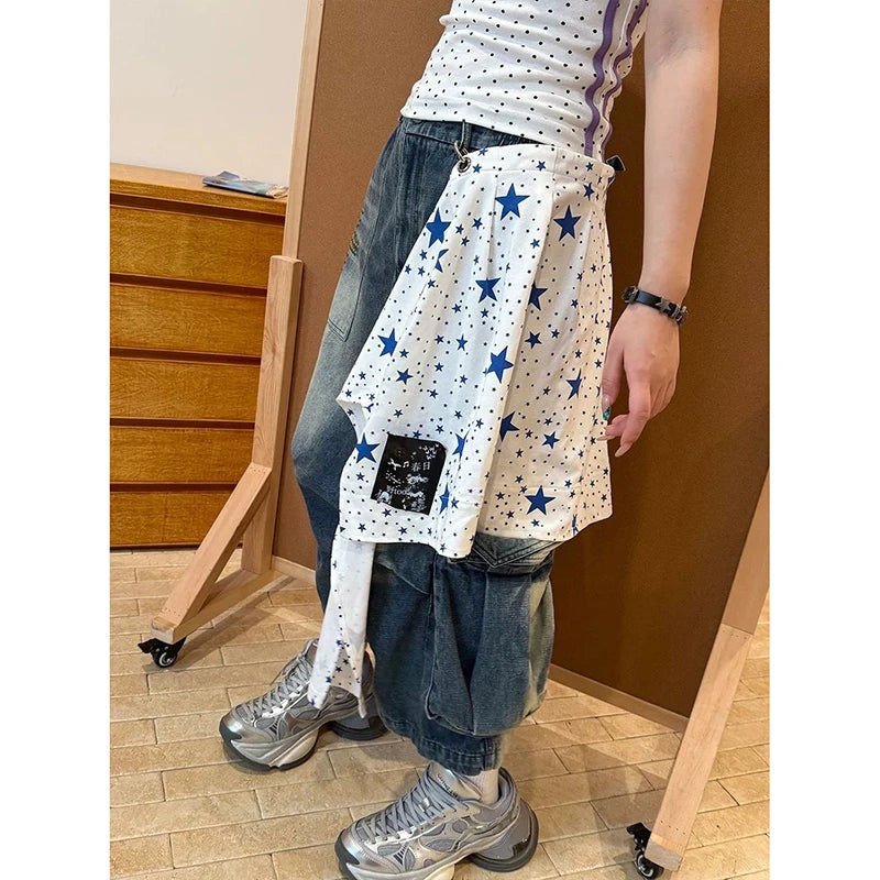 Vintage High Waist Baggy Blue shorts