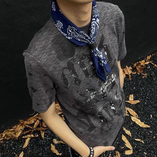 Vintage Letter Print Aesthetic Casual Shirt