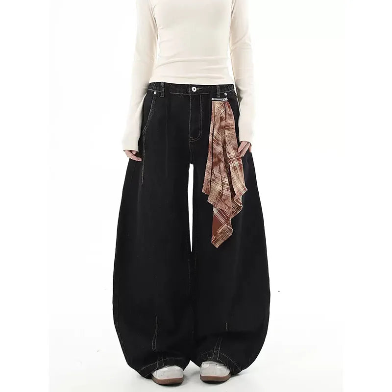 Vintage Chic High Waisted Button Jeans