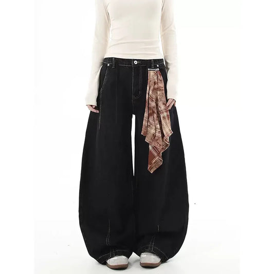 Vintage Chic High Waisted Button Jeans
