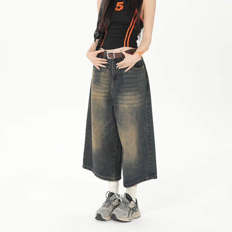 Vintage Loose Wide Leg Denim Jeans