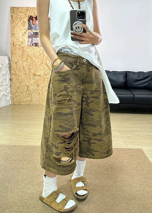 Camouflage Cargo Pocket Women's Shorts