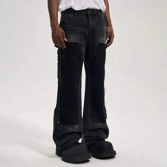 Retro Hip Hop Denim Cargo Jeans