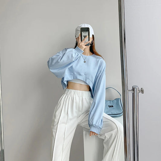 Stylish Korean Sweatshirts Women Loose Shirt