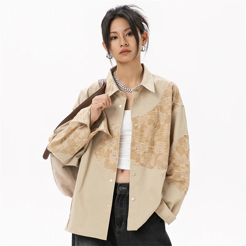 Luxury Stylish Patchwork Blouse Trend Shirt