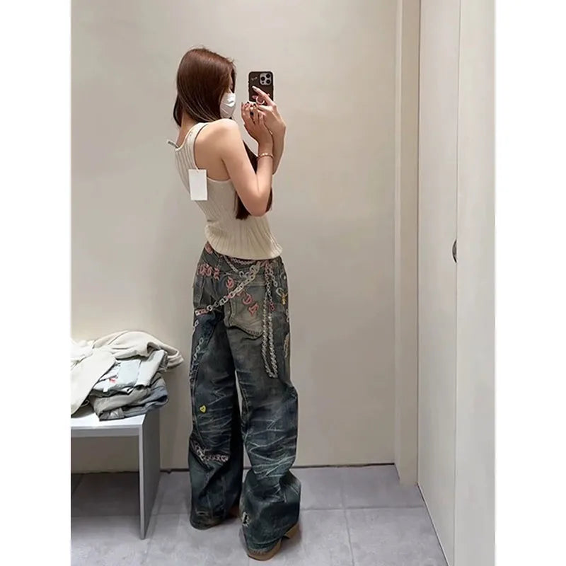 High Waisted Vintage Blue Jeans