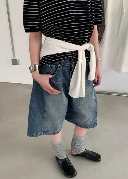 Vintage High Waist Dark Blue shorts