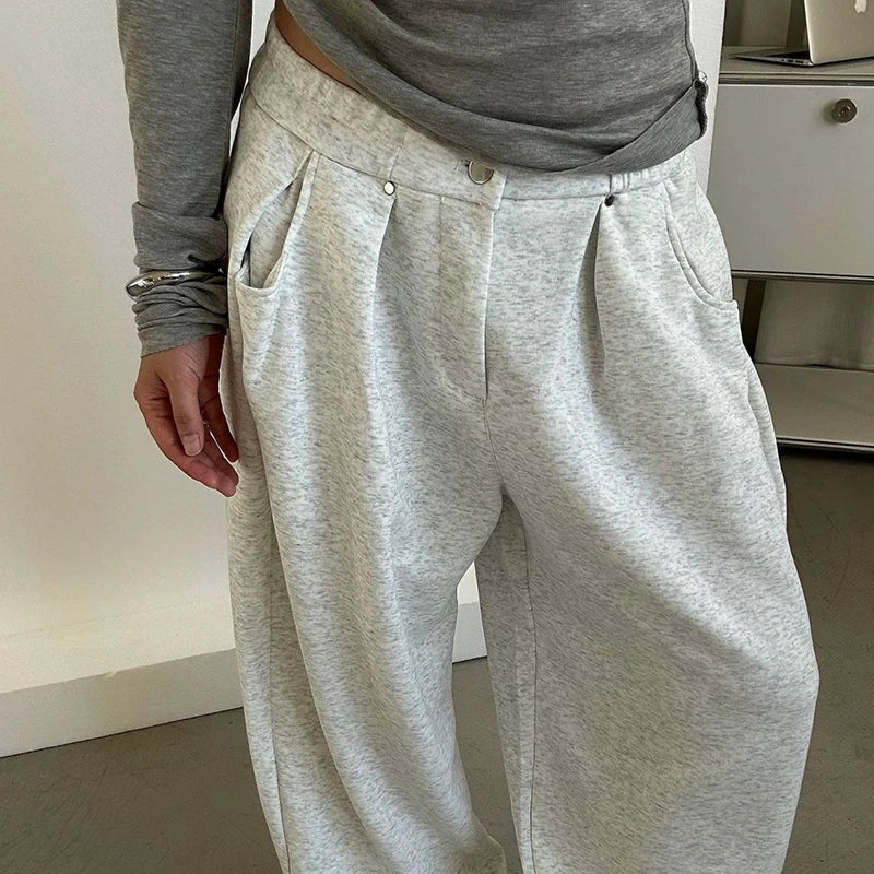 Classic Striped Wide Leg Sweatpants
