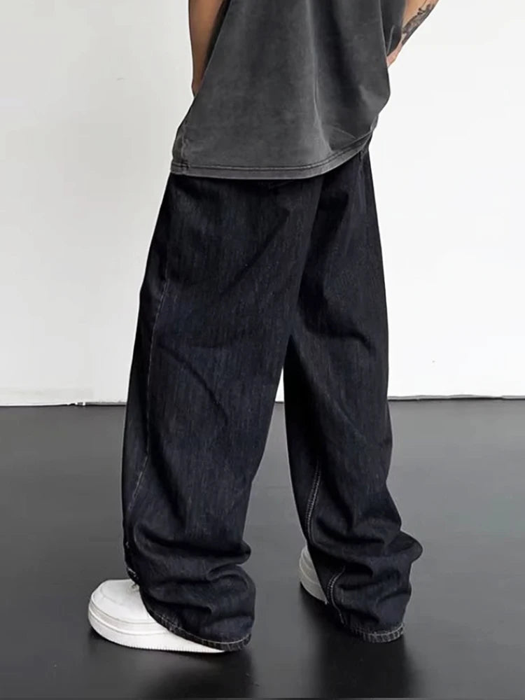 Oversized Distressed Patchwork Denim Pants Jeans