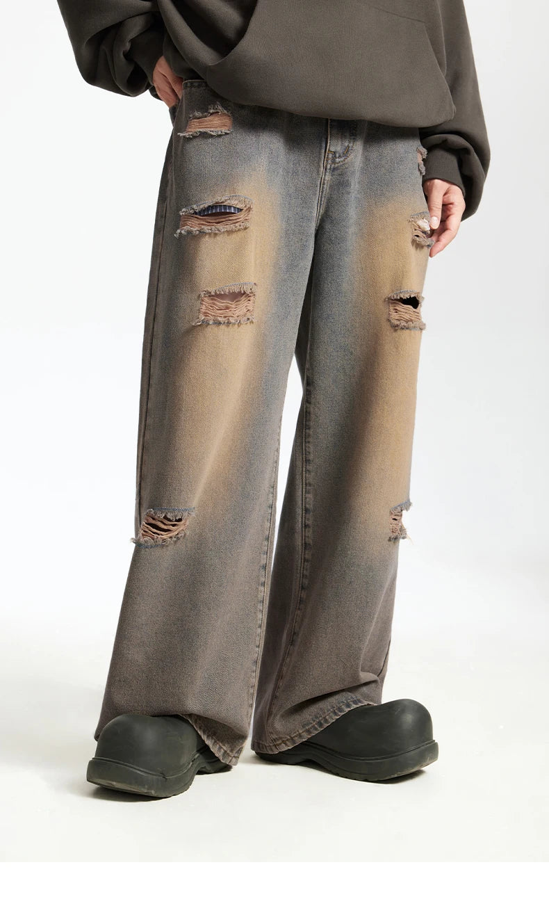 Vintage Distressed Grunge Revival Baggy Jeans