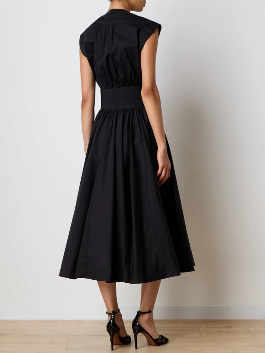 Elegant Lace-Up Slimming Sleeveless Dress