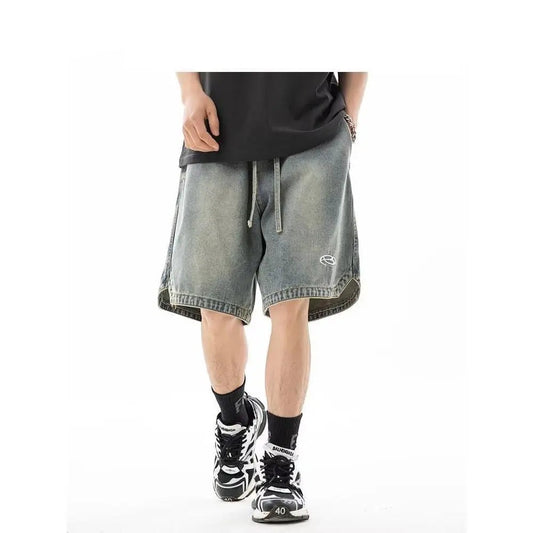 American Retro Loose Wide Leg Shorts