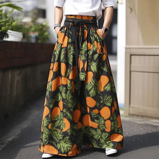 Oversize Lace Up Wide Leg Pants